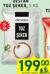DESTAN TOZ ŞEKER 5 KG fiyat ve kampanya bilgisi